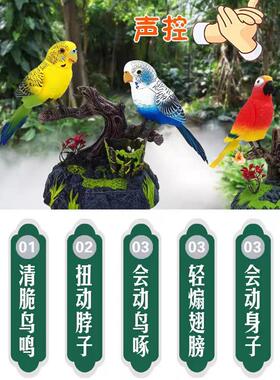 速发虎式给力话品店会说控的鹦鹉声精感应鹦鹉会叫会动儿童鸟笼精