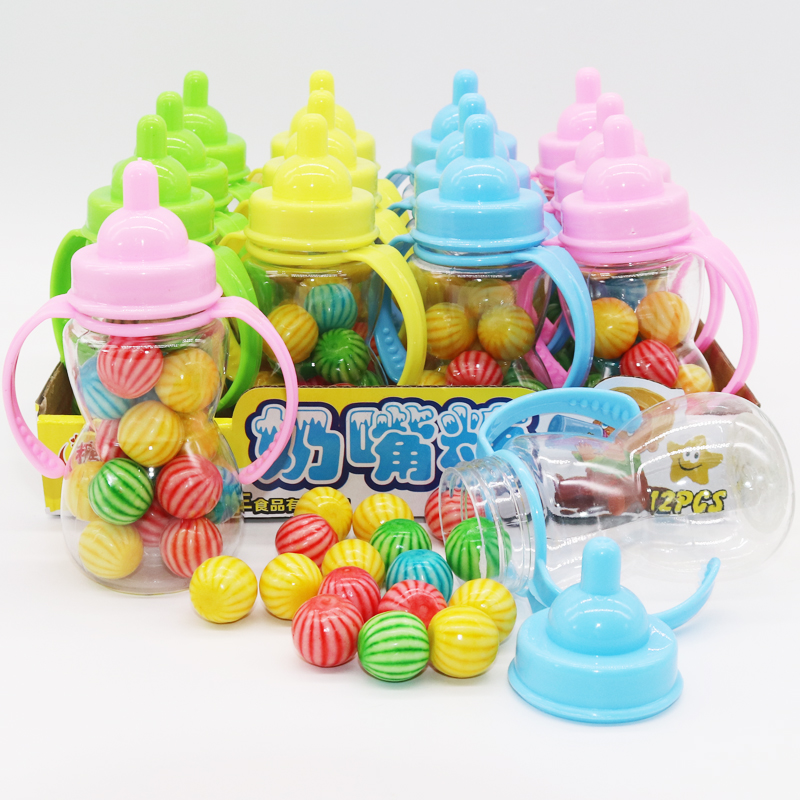 奶嘴糖泡泡糖儿童休闲小零食水果味软糖奶瓶糖创意玩具糖果 - 图2