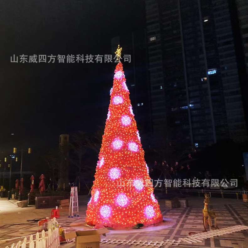 商场大型圣诞树装饰摆件led灯户外圣诞节售楼处豪华场景布置dp点1 - 图1