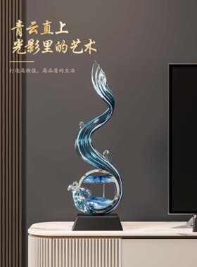风生水起入进户玄关竖大摆件高轻奢档客厅20251007电高视柜壁龛门