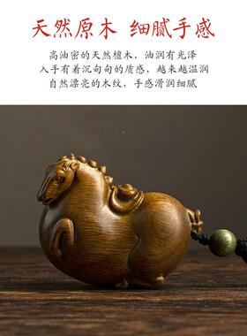 然绿檀，CYK木实木天刻的生肖会立刻丰富饰品文具手雕工艺品家居