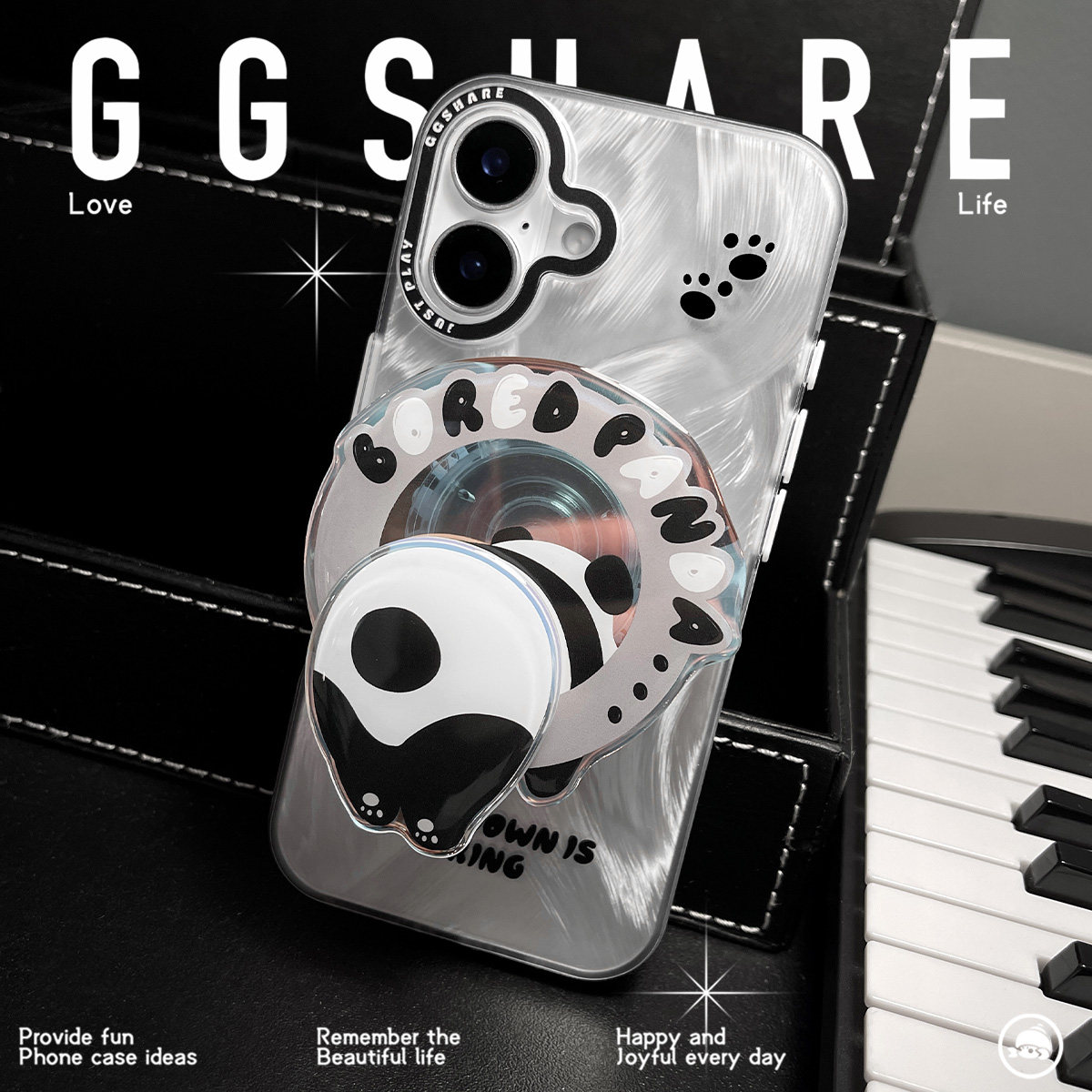 GGSHARE寄居蟹熊猫扭臀臀iphone17手机壳适用苹果16新款 15promax带磁吸支架14手机套原创设计超好看高级防摔,淘宝优惠券,粉丝福利购,淘宝优惠卷