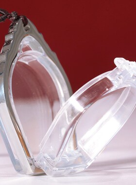 速发藏式嘎乌盒亚克力钛钢装藏透明形打开擦可圆擦噶乌盒宝瓶随身