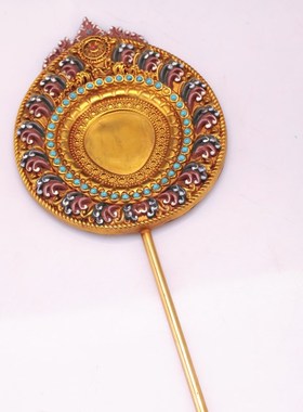 速发纯铜彩绘白度母精品仿古鎏件铜像金尺寸摆多藏式尼泊尔家供用