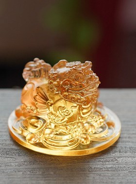 速发琉璃貅貔装车摆件车载中控台高档大气上档次车内汽饰品桌面摆