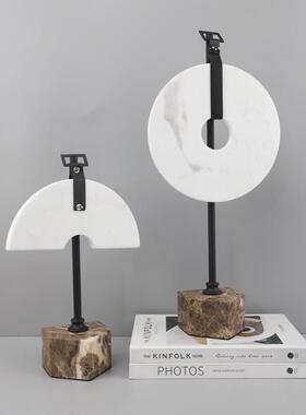 代简约理件1358石大平安扣摆家居客现厅玄关柜软装饰品样板房金属