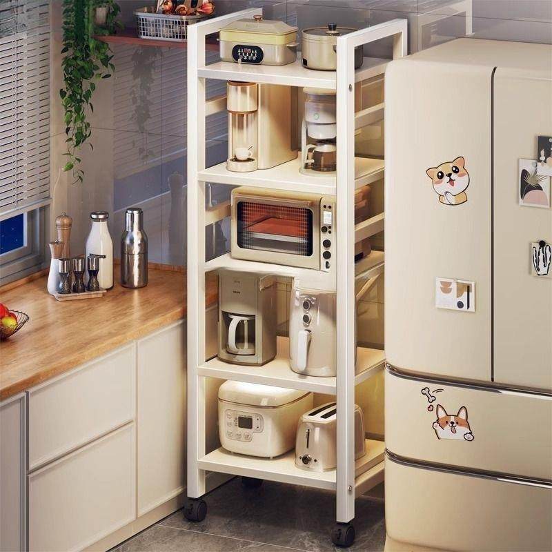 抽拉10072592式置物架厨房落地微多层夹收纳架家用烤箱波多功能炉,淘宝优惠券,粉丝福利购,淘宝优惠卷