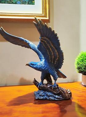 黄铜大鹏翅展摆件礼家001居老办公室桌面鹰装饰工艺品摆设商业品