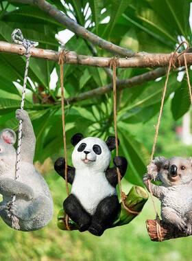 花园意装饰庭院摆件树脂创户外别墅阳台艺景观树上1023园装挂饰件