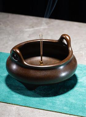 炳仁 冲耳铜宣德炉 檀香朱炉彷用宣德炉5古香薰炉家环香炉