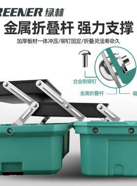 绿林电工五金工具箱美术收纳多功能手提式家用套装大号工业级盒层