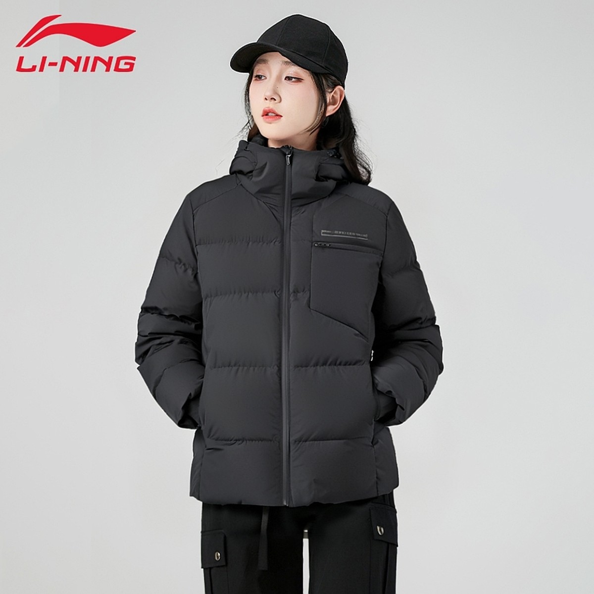 李宁短款羽绒服男冬季新款健身鸭绒保暖防风立领外套上衣AYMU559,淘宝优惠券,粉丝福利购,淘宝优惠卷