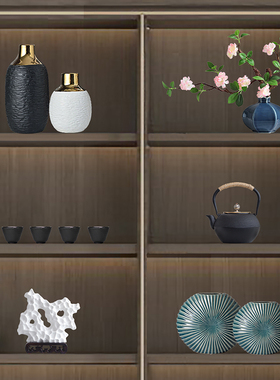 速发新中式创意客厅摆件家居装饰酒轻奢高电品柜办公室档视柜桌面