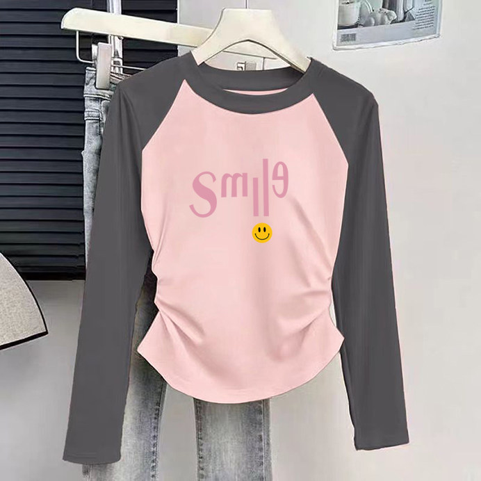 纯棉女童圆领长袖T恤2026春秋新款中大儿童宝宝简约印花打底上衣,淘宝优惠券,粉丝福利购,淘宝优惠卷