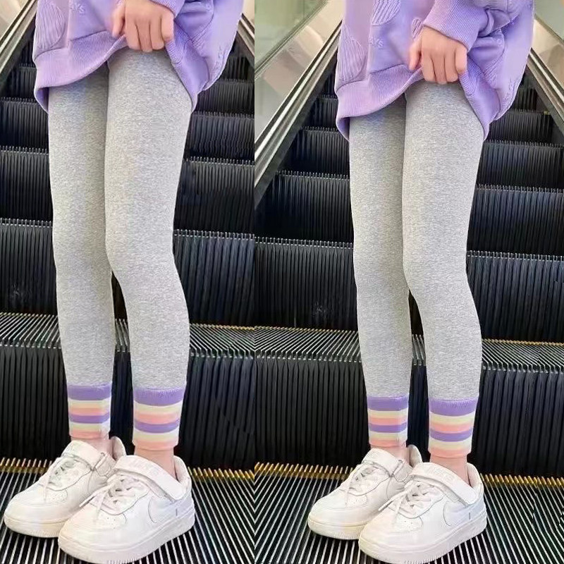 女童洋气裤子春秋季新款中小儿童宝宝加厚磨毛修身高腰休闲打底裤,淘宝优惠券,粉丝福利购,淘宝优惠卷