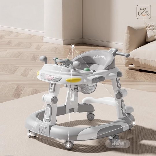 顽皮熊新款婴儿学步车宝宝多功能手推车宝宝助步车防o型腿可折叠