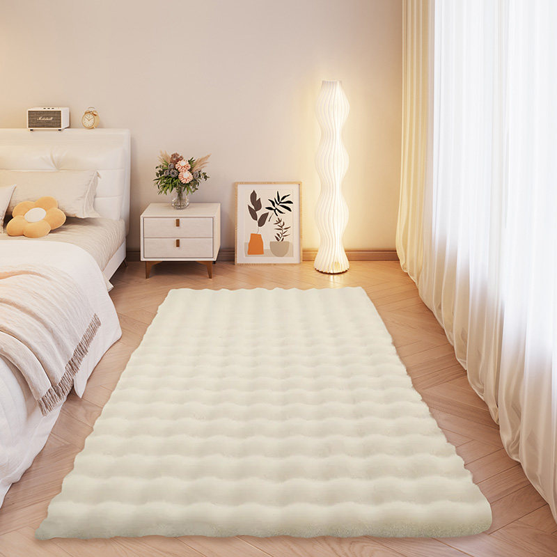 泡泡绒卧室地毯床边毯沙发客厅奶油风简约I加厚2024新款仿兔毛飘,淘宝优惠券,粉丝福利购,淘宝优惠卷