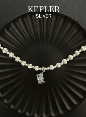 塔罗牌吊坠足银s999纯银手链猫眼