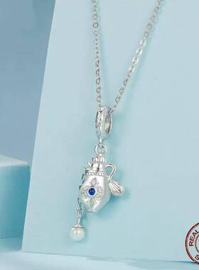 DIY串珠配件纯银吊坠项链手镯925