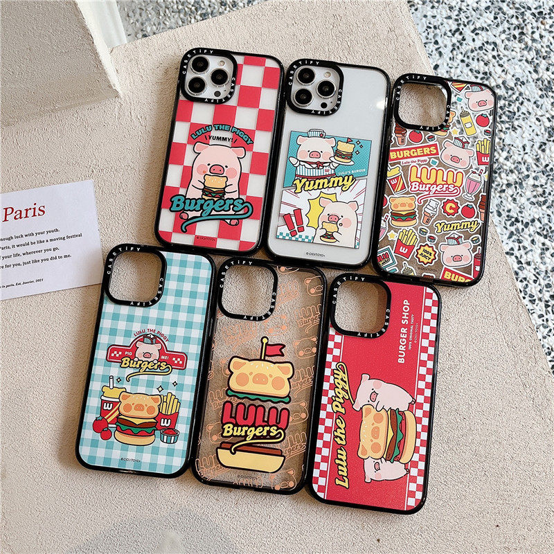 CASETi艺术家lulu猪汉堡16Pro适用iPhone15ProMax苹果14Pro可爱网红全包明星同款手机壳13防摔保护12Pro硬壳