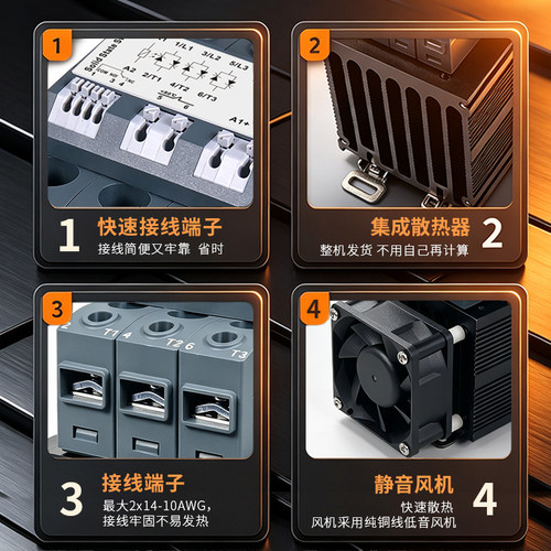 申帝克SDK66三相交流固态继电器接触器导轨式散热器一体380VSSR - 图0