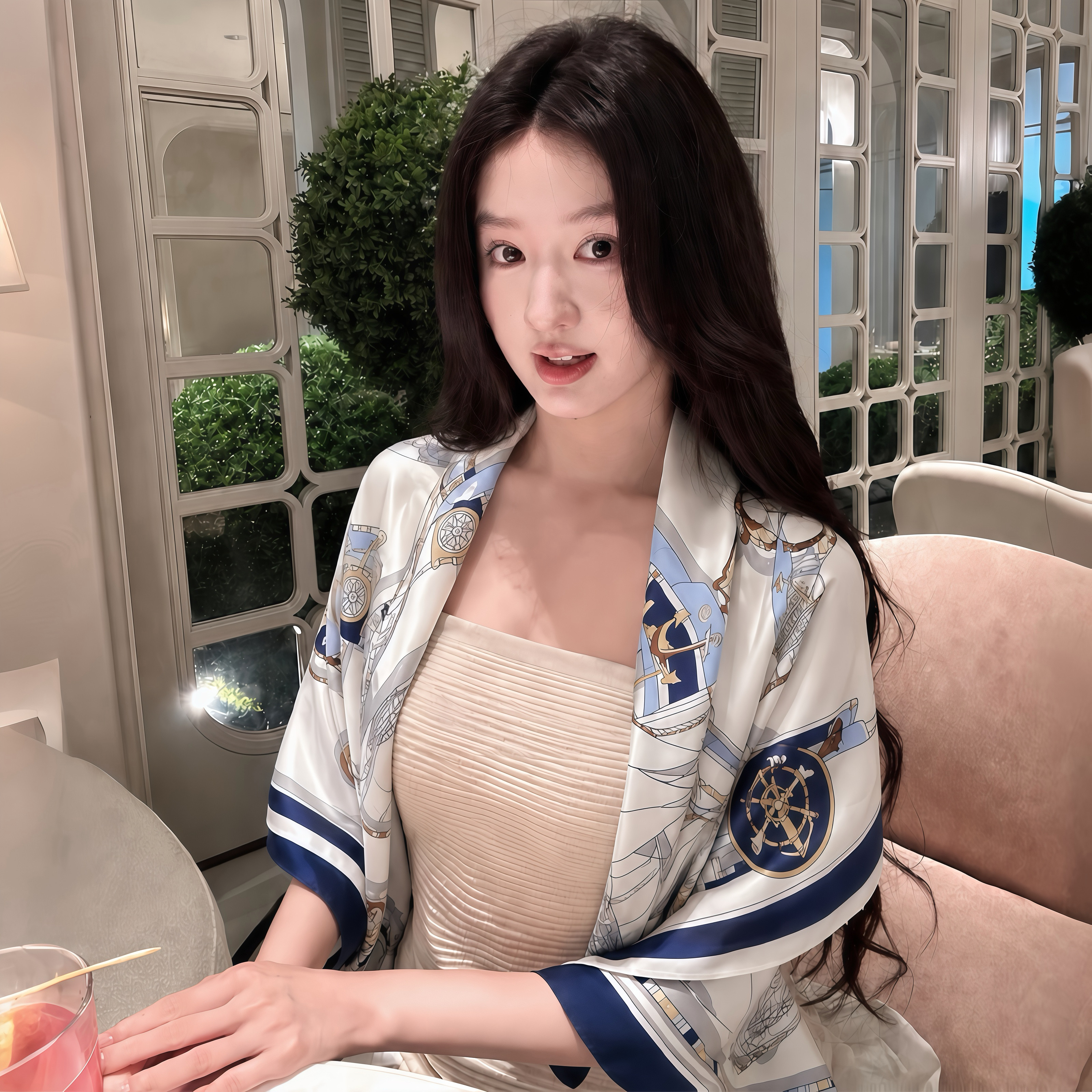 丝巾披肩外搭女2026新款系脖高级感90大方巾头巾老钱风薄款围巾