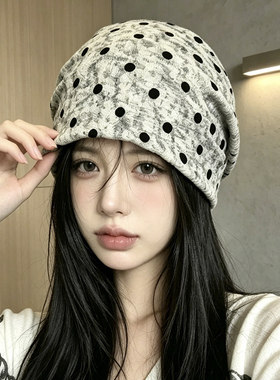复古扎染腰果花头巾堆堆帽子女