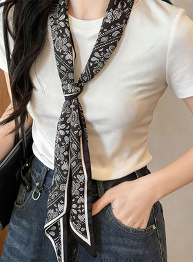长条丝巾系脖高级感女2026新款