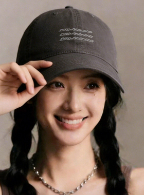 大头围灰色棒球帽子女2026新款