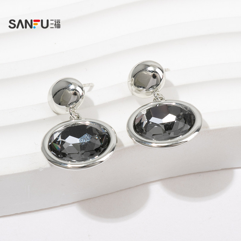 三福都市闪闪基础耳钉一对 时尚简约个性首饰配饰耳环848423,淘宝优惠券,粉丝福利购,淘宝优惠卷