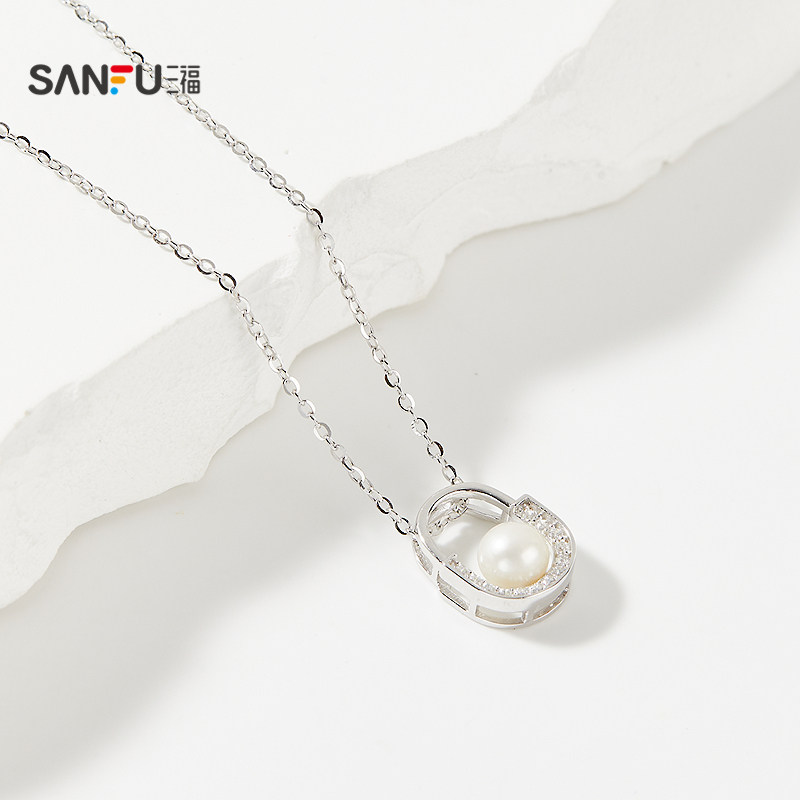 三福925银气质珠子短项链单条 文雅轻奢首饰配饰链条843536,淘宝优惠券,粉丝福利购,淘宝优惠卷