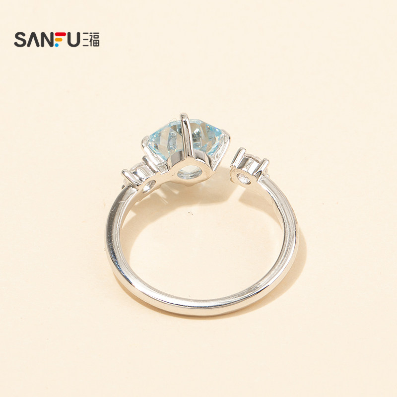 Sanfu Urban Colorful Sparkling Ring Single Fashion Personalized Hand Accessories Jewelry Ring 861706