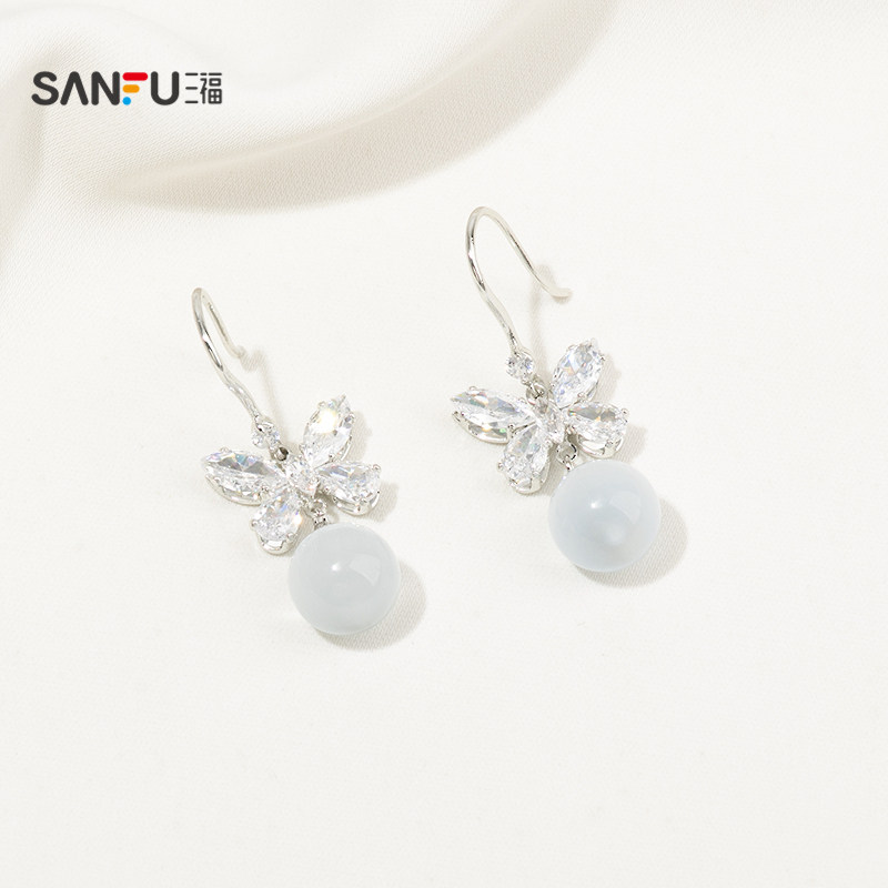 三福都市珠熠耳钩一对 优雅时尚闪耀个性首饰配饰耳环850258,淘宝优惠券,粉丝福利购,淘宝优惠卷