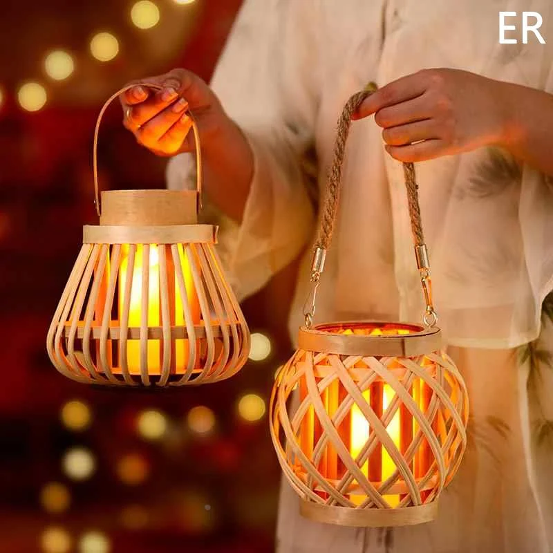 中秋节灯笼手提灯笼竹编手工diy材料包场古风景布置汉服拍照新款