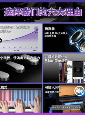 8电钢琴8重锤电钢琴乐子器成人初键学者家用LGC-5881立式电子琴pi