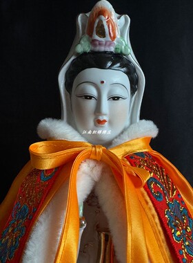 冬季家用暖棉刺绣佛像披风