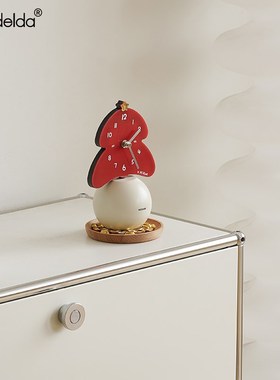 速发Madel桌a简约艺术d面时钟摆意创件客厅钟表摆台式家用座钟装