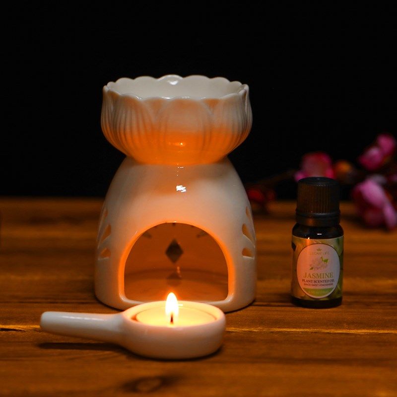 速发精油灯炉薰灯复古陶瓷香薰炉室内客厅香熏香卧室防干烧扇形,淘宝优惠券,粉丝福利购,淘宝优惠卷