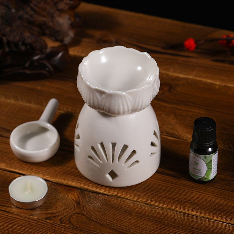 速发精油灯炉薰灯复古陶瓷香薰炉室内客厅香熏香卧室防干烧扇形,淘宝优惠券,粉丝福利购,淘宝优惠卷