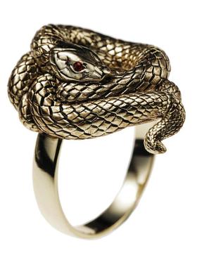 1155 星辰铸造黑暗之魂游戏周边贪婪金蛇戒指小众设计精致复