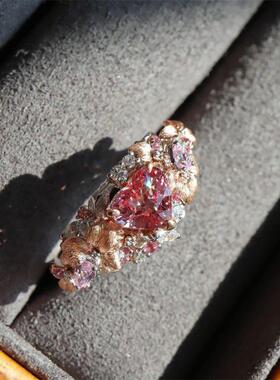 绣球花婚戒精美时尚百搭气质精致个性轻奢高级感小众设计戒指首饰