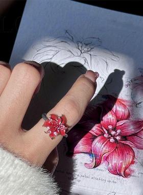 曼陀罗戒指轻奢精美时尚百搭气质个性高级感小众设计戒指女款首饰