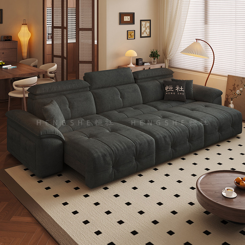 恒社雪尼尔功能电动沙发客厅大小户型家用零靠墙智能语音伸缩直排,淘宝优惠券,粉丝福利购,淘宝优惠卷