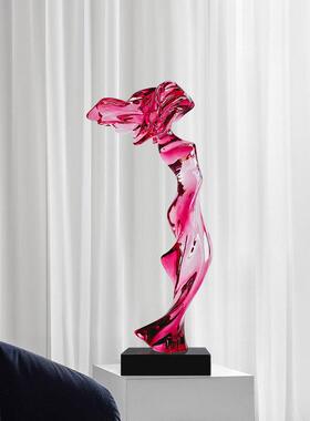 透明堂树店脂抽象艺术摆件售楼部酒大落地塑软装家居抽象雕塑雕客