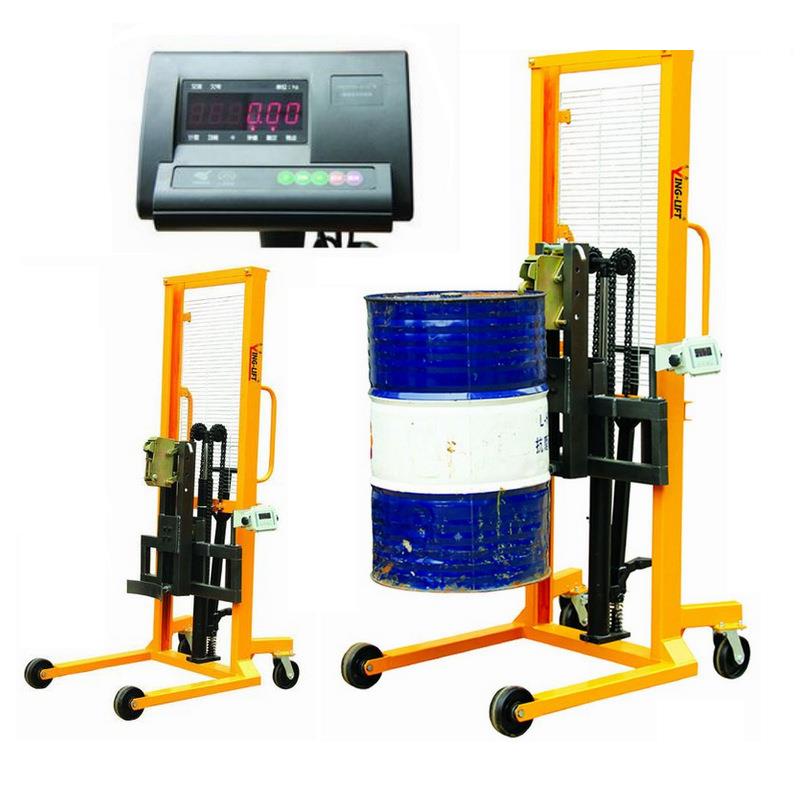 手动油桶翻转车倒料车液压式半电动油桶装卸车升高车全电动 - 图0
