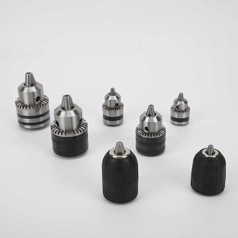 电动工具家手紧VOU式头夹头实用钻快速三爪自锁手电钻充电钻夹厂 - 图2
