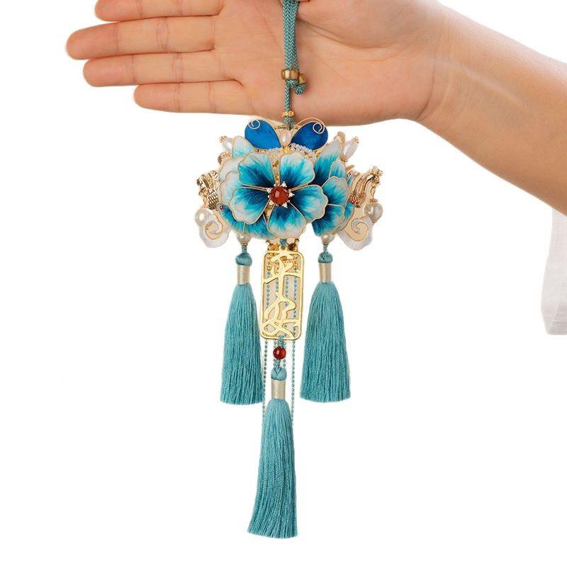 遗PDD10227吊绒花凤冠霞帔国风汽车挂感女士件车内饰车载装饰非品 - 图3