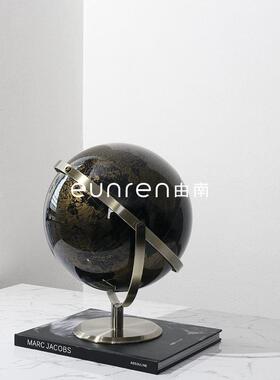 创意轻地球摆件办公室具JRU桌面摆设书房办公桌酒仪柜现代奢家装