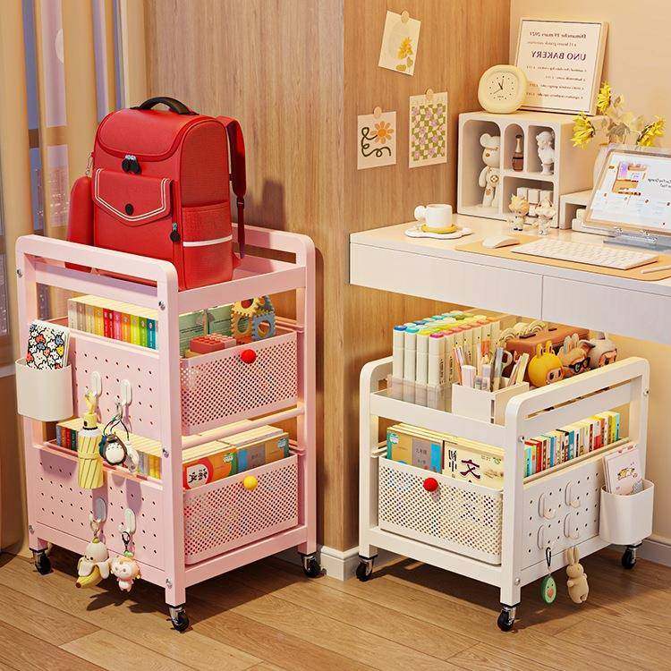 儿VYQ童书带架书包置物架可放移动小推车书层本收纳架桌下多滑轮,淘宝优惠券,粉丝福利购,淘宝优惠卷