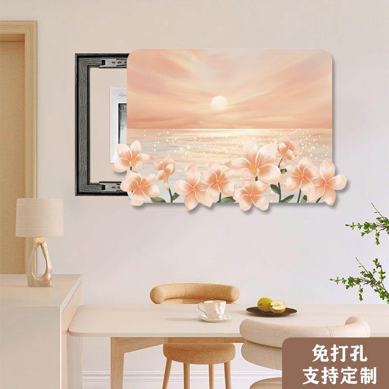 电表装饰画轻奢奶风花朵轻风配电奢箱DBX-B-1油遮挡挂箱画装饰画,淘宝优惠券,粉丝福利购,淘宝优惠卷